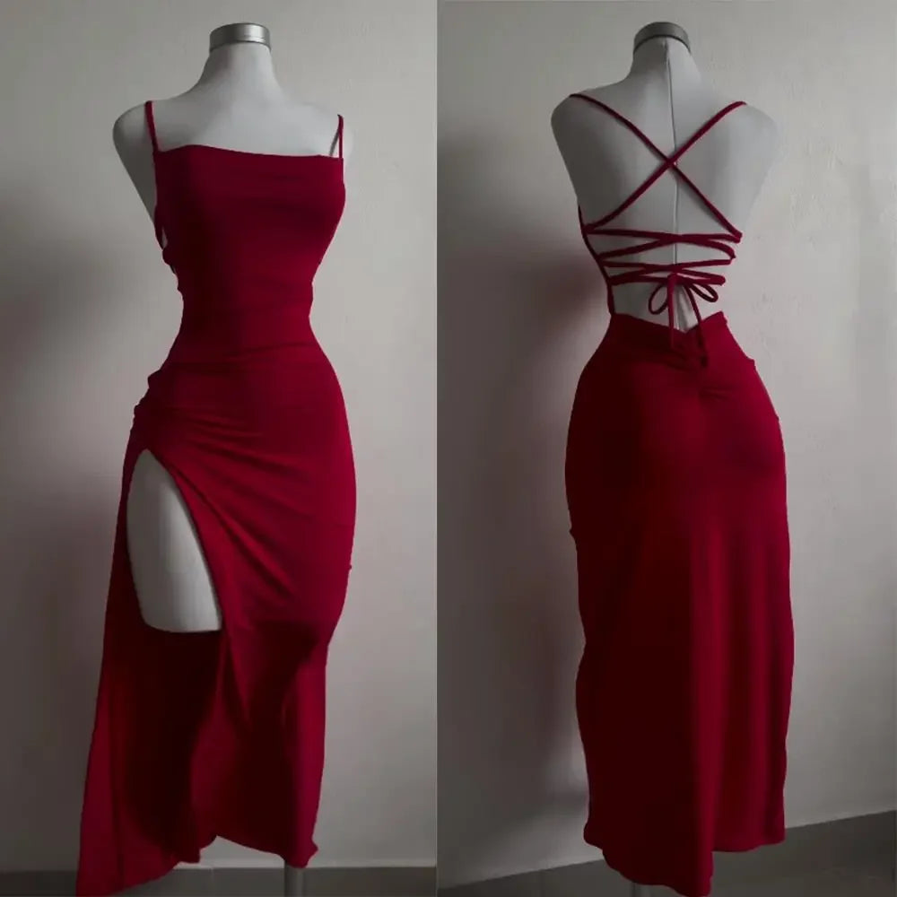 Soirée Satin Halter Mini Dress