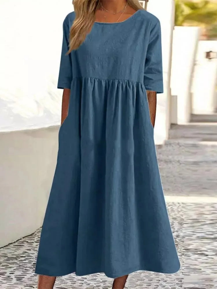 Capri Linen Pocket Dress