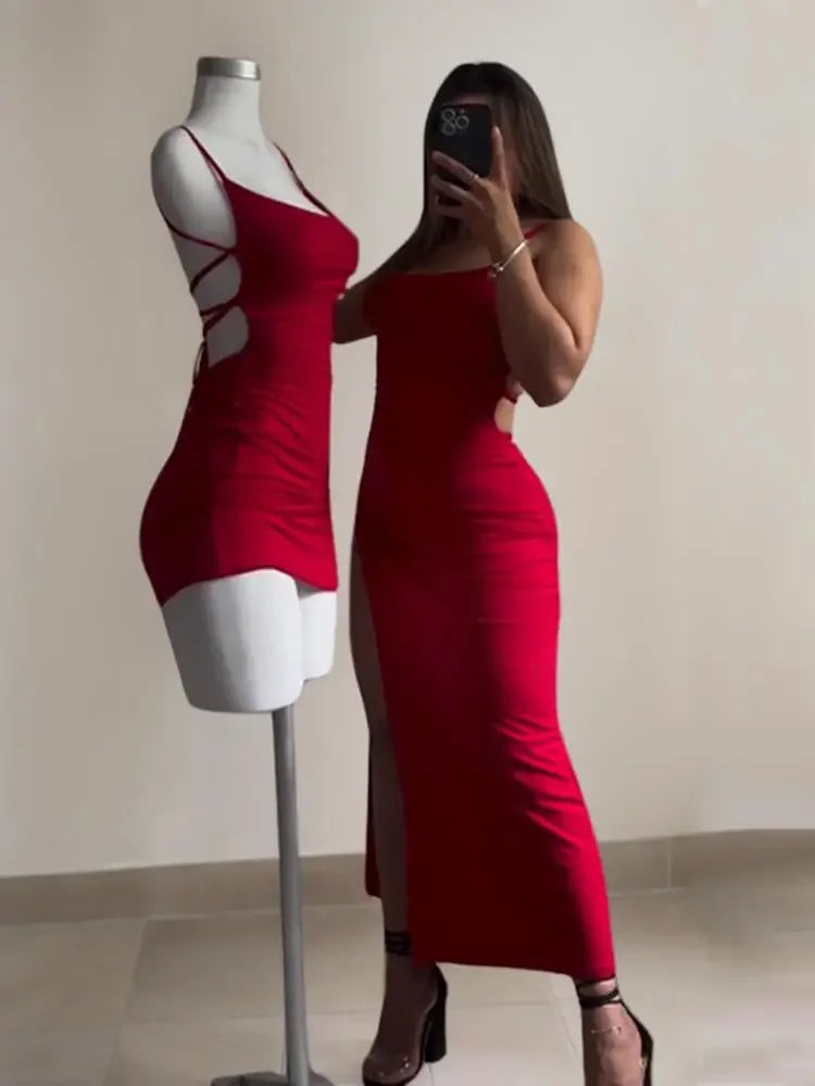 Soirée Satin Halter Mini Dress