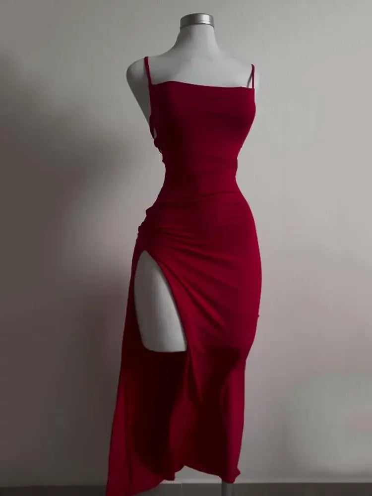 Soirée Satin Halter Mini Dress