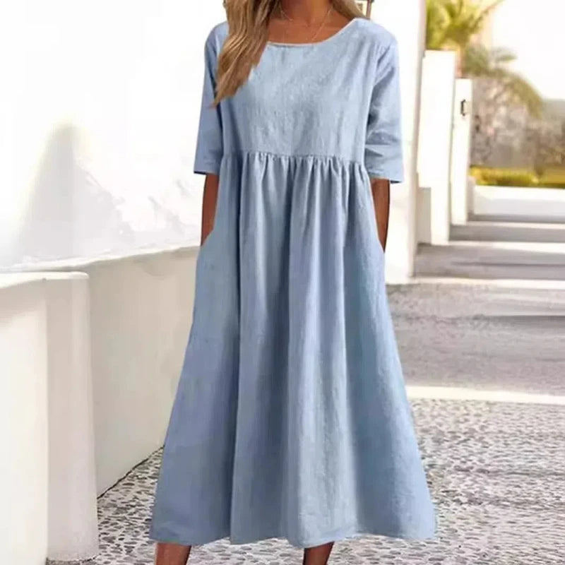 Capri Linen Pocket Dress